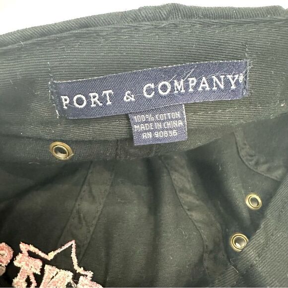 Scentsy Wickless Port & Company Black & Pink Star Baseball Cap/Hat Adjustable - Picture 9 of 9